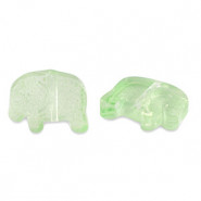 Abalorio de cristal 13mm Elefante - Verde claro